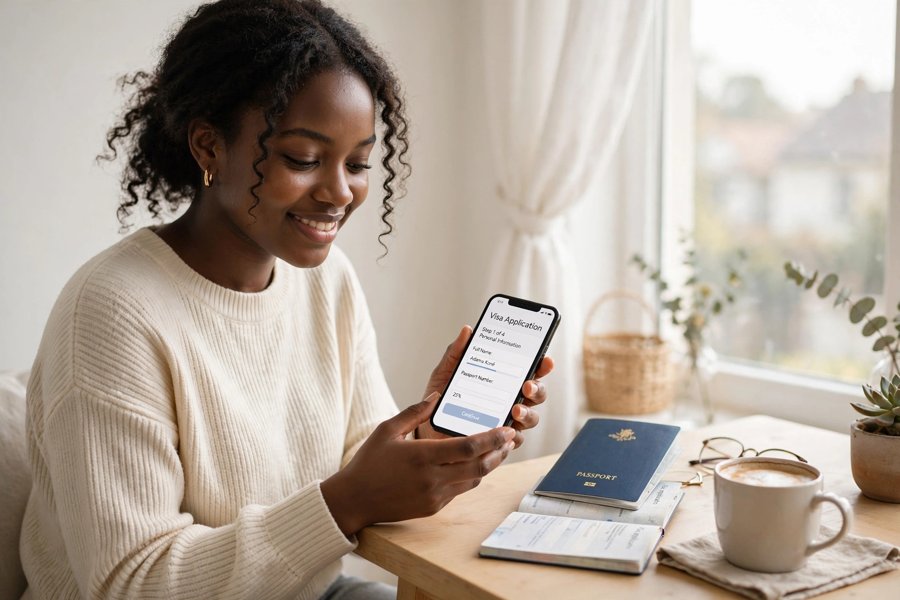 Start your visa application on your phone